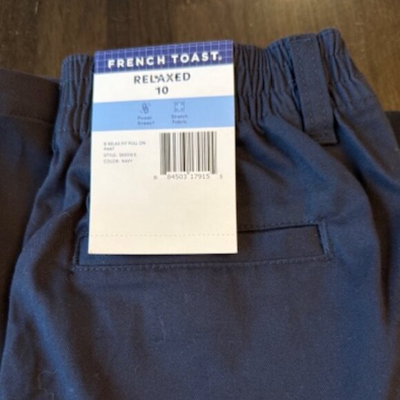 NEW French Toast Boy Navy School Uniform Pull-On Relaxed Fit Stretch Twill Pant - Picture 3 of 5